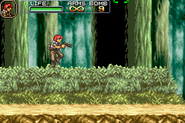 From the starting location, shoot up at the middle of the second tree Rumi Card