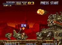 Rumi: Walks from the left HMG, Laser Gun, Bomb Crate, or Gas Can