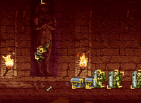 Shoot the statue's head Both: Point Item