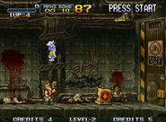 Sachiko as the spawn pointer in Metal Slug 2.