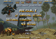 Co-Op result screen in Metal Slug: Super Vehicle-001 (PSX)