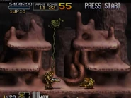 Tarma battling a brainwashed Eri in the Final Mission.