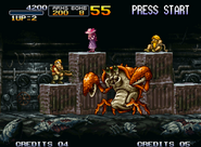 Sachiko at a test stage in Metal Slug 3.