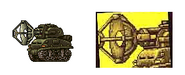 Artist rendition of the Di-Cokka (or M-15A) variant planned for Metal Slug 5, as seen on the arcade flyer. Its main cannon was replaced by a laser cannon of some sort. The color of the turret isn't 100% accurate.