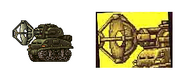 Artist rendition of the Di-Cokka variant planned for Metal Slug 5, as seen on the arcade flyer. Its main cannon was replaced by a laser cannon of some sort. The color of the turret isn't 100% accurate.