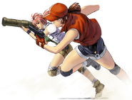 Red Eye running with Nadia in Metal Slug Attack