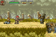 Leftmost drops when Sarubia is destroyed Left: Grenade Center: Canned Food Right: Rocket Launcher