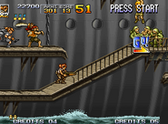 Metal Slug 4, Mission 5 (Main Route): Walks on-screen.