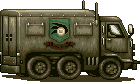 An armoured car-like Truck for the Regular Army. Tarma can be seen riding in the back in Metal Slug 4.