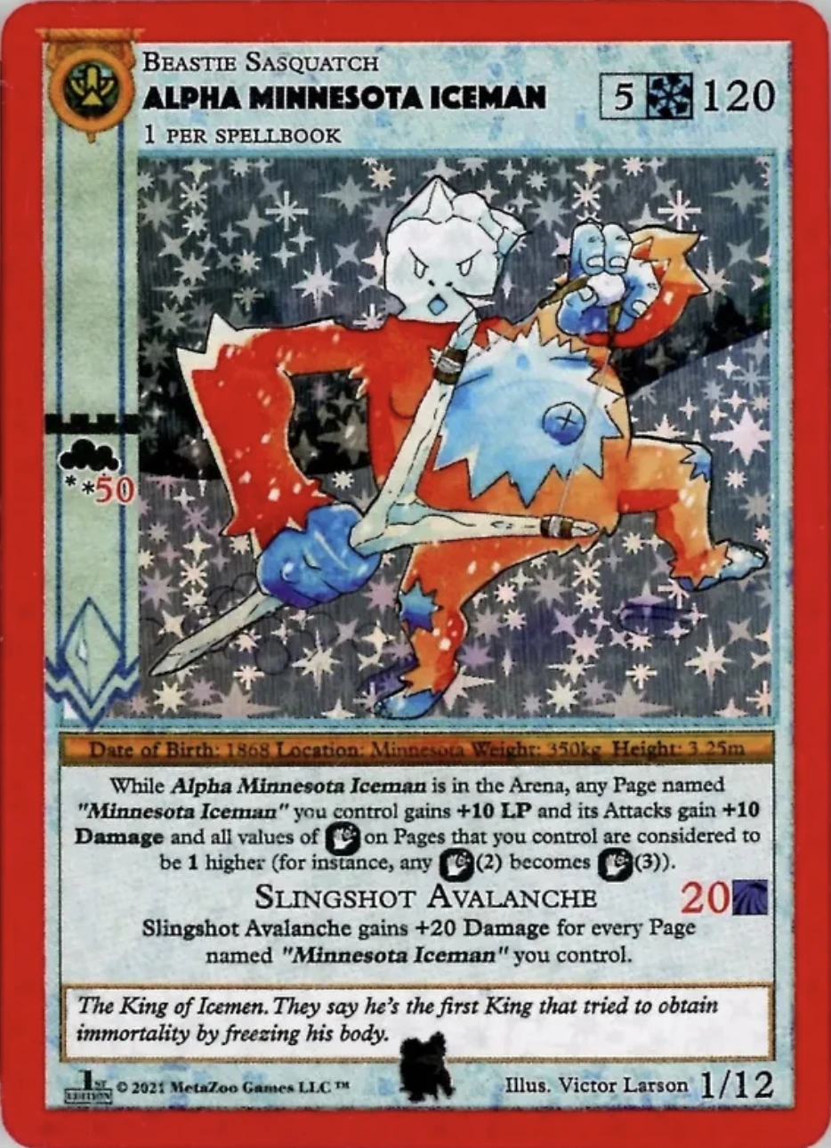 Alpha Minnesota Iceman (Alpha Iceman Deck) MetaZoo Wiki Fandom