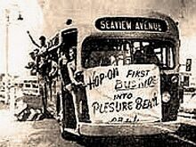 CR & L's INAUGURAL BUS (-13 SEAVIEW AVE.) TO PLEASURE BEACH - BPT