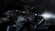 The first live stalkers seen in Metro: Last Light, which are Reich stalkers.