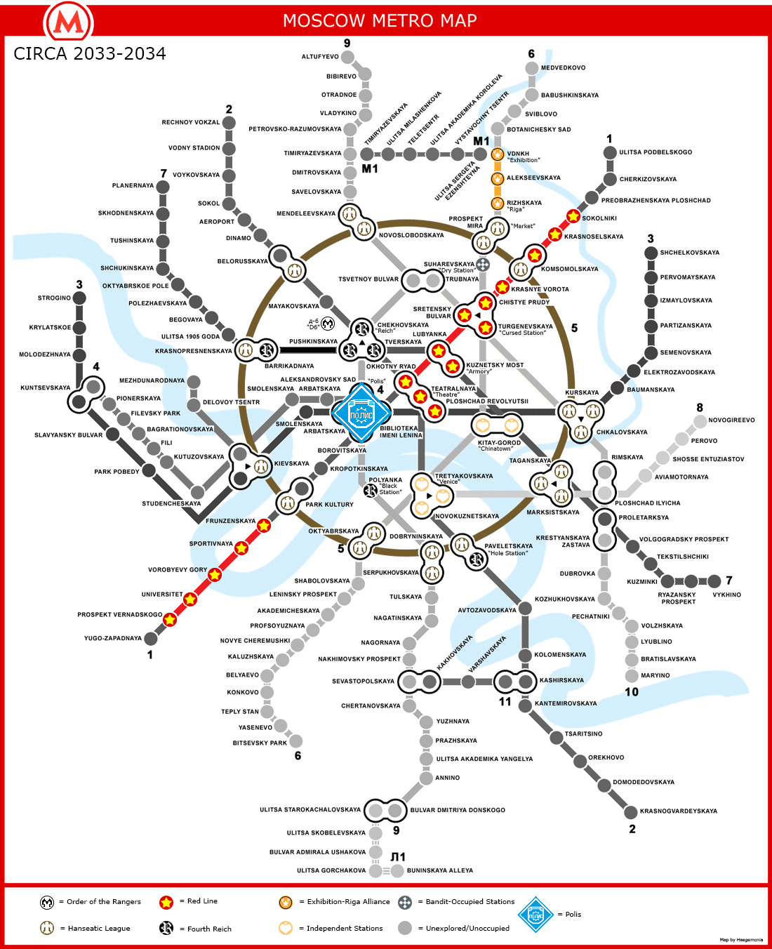 Пройденная карта метро 2033