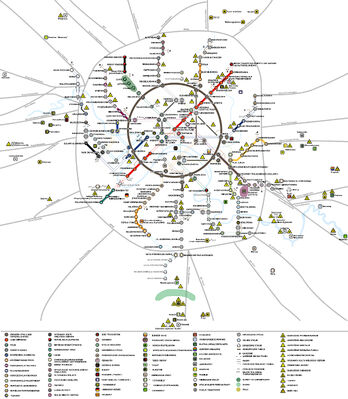 Highly detailed Polish map of the Moscow metro and its surroundings for the year 2035