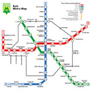 Kiev Metro Map in real life