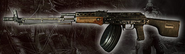 An RPK Shown on pre release marketing material featuring a wood hand guard with metal vented up and a polymer stock much like the kalash in the final version.