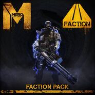 Hans wielding a Gatling on the Faction Pack cover