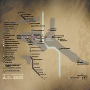 Map of the Varsovian Metro in 2033