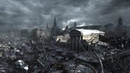 The Kremlin seen in the distance in Metro 2033.