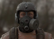 Artyom wearing a helmet, as seen in a cinematic trailer for Metro Exodus.