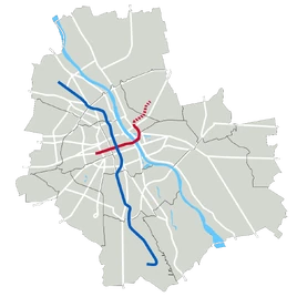 Warsaw Metro lines (2015)