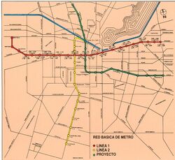 Mapa proyectado 1987