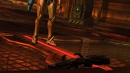 Plasma Gun broken.png (700 KB) Samus looks at the damaged weapon and over the edge after supposedly killing Ridley.