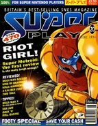Cover of the June 1994 issue of Super Play magazine, with Samus drawn by Wil Overton.[32]