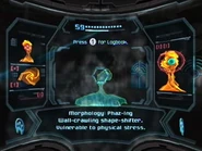 Samus escaneando un Phaz-Oscuro