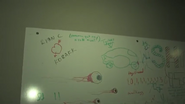 Retro GameSpot tour neurotic whiteboard with Ryan C and Korakk names