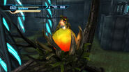 Samus performs an Overblast on a Groganch.