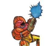 Изображение Самус из руководства к игре.