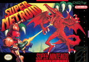 Ridley on the box art of Super Metroid