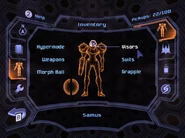 Visors highlighted in the Corruption Status Screen (the entire helmet is highlighted).