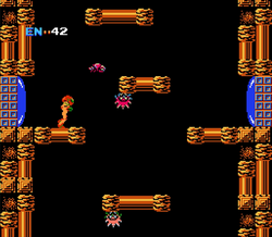 Gold-colored shaft Metroid