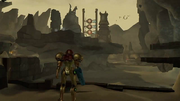 Samus enters Agon Wastes