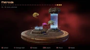 A Power Metroid and Wave Metroid in the Character Gallery