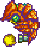 An X infected Evir firing a projectile from Metroid Fusion.