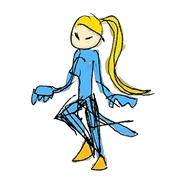 Zero Suit Samus amiibo sketch