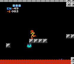 Hi-Jump access corridor Metroid