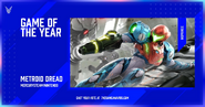 Game Awards Metroid Dread GOTY card