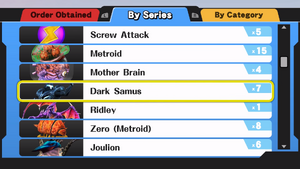 SSB4 Wii U Metroid Trophies