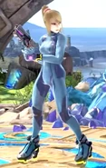 Zero Suit Samus's new idle pose.