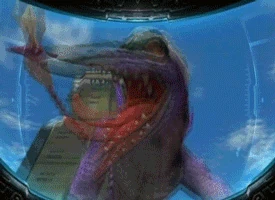 Самус атакована Таинственным Существом.