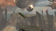 Bryyo cliffside landing.png (1.49 MB) Samus's Gunship lands at the Airdock.