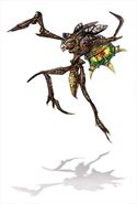 Concept art which resembles a Kihunter with a what appears to be a Metroid strapped to its back.