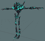 ChozoGhostX-ray.gif (2,59 МБ) Трехмерная модель Призрака Чозо, используемая при переключении на Рентген-Забрало; на нее наложена текстура, делающая Призрака вполне телесным.