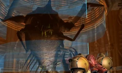 Samus ante el parásito reina.