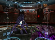 Dark Alpha Splinter Frozen (Gamecube).png (498 KB) The Dark Alpha Splinter frozen with the Dark Beam (via hacking or Sequence Breaking).