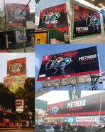 Compilation of billboard advertisements in multiple cities.[143]